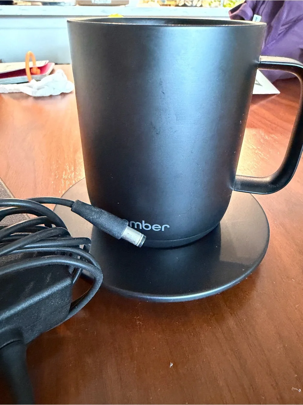 Ember Temperature Control Smart Mug in Black with Charging Coaster